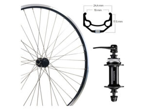 Roland 28 Zoll Fahrrad-Vorderrad Disc Centerlock Schnellspanner (schwarz)