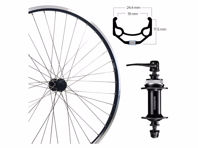 Roland 28 Zoll Fahrrad-Vorderrad Disc Centerlock Schnellspanner (schwarz)