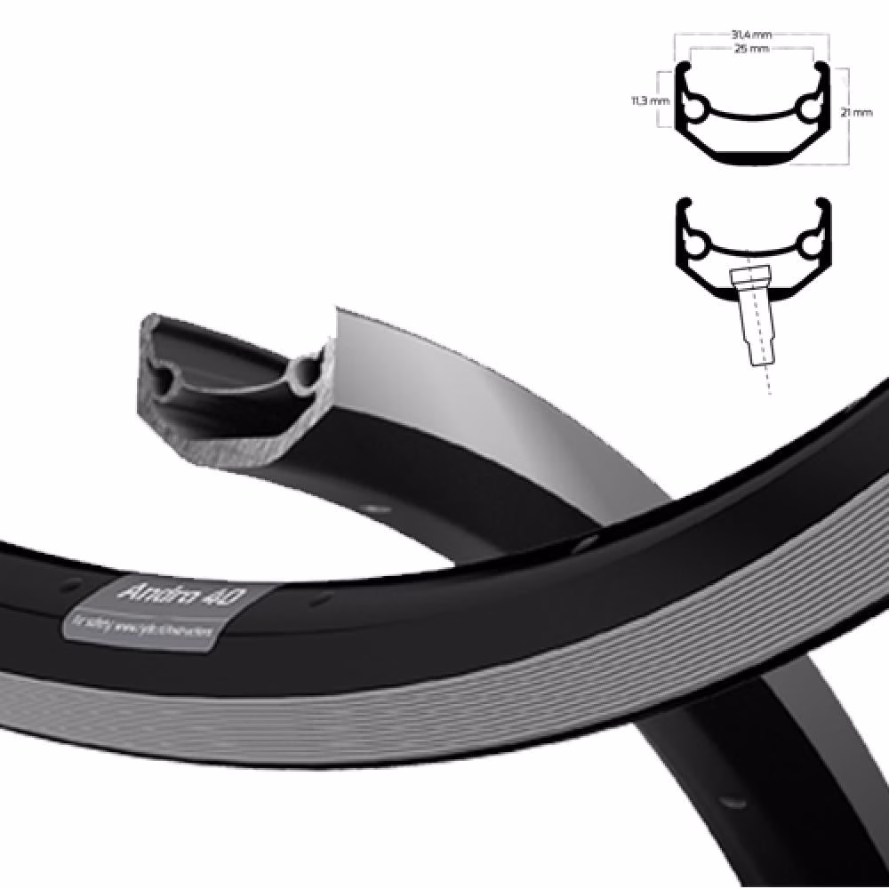 Ryde Felge ANDRA 40 25-584 schwarz 32 Loch VL=8,5