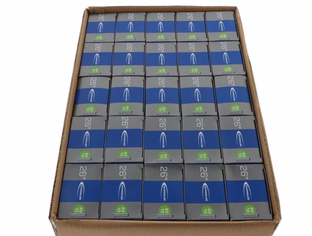 Schwalbe 25x Schlauch AV13 26x1.50-2.40" (40/62-559) - 26 Zoll AV 40mm Fahrradschlauch Autoventil 26"