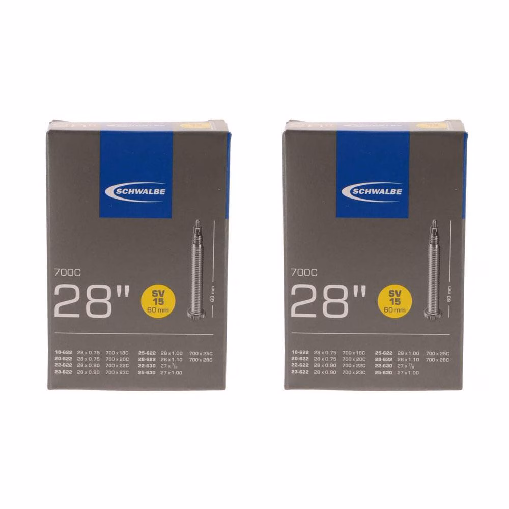 Schwalbe 2x Schlauch SV15 extra lang (18/28-622/630) - 28 Zoll