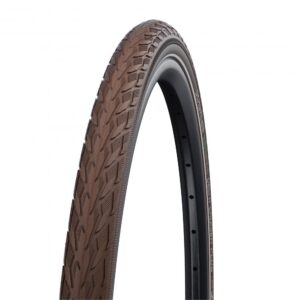 Schwalbe Delta Cruiser Plus 28x1.40 (37-622) Drahtreifen, PunctureGuard, braun mit Reflexstreifen, ideal für City/Trekking, E-Bike geeignet bis 25 km/h, klassisches Mittelstegprofil