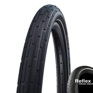 Schwalbe Drahtreifen FAT FRANK Active Line 27,5x2,4 Zoll (60-584) Schwarz/Reflex - stylischer Urban-Cruiser mit Pannenschutz