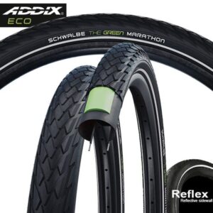Schwalbe Drahtreifen MARATHON Performance Line GreenGuard 24x1,9 Zoll (47-507) Schwarz - pannensicherer City- & E-Bike-Reifen