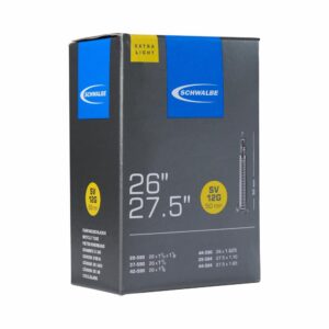 Schwalbe Fahrradschlauch SV12G Extra Light 26/27,5 x 1.10-1.75 Zoll, 28/44-590/584 - Sclaverand-Ventil 50mm