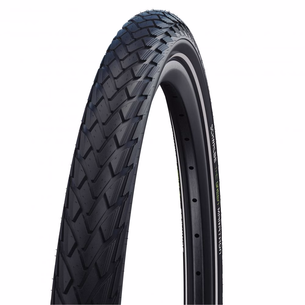 Schwalbe Marathon 28x1.40" (37-622), schwarz mit Reflexstreifen, E-50 zertifiziert, Drahtreifen, HS620 Profil, GreenGuard Pannenschutz, für E-Bikes bis 50 km/h geeignet