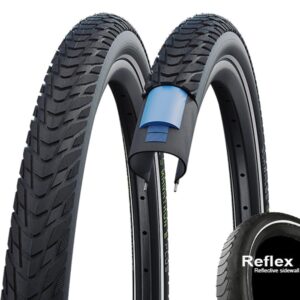 Schwalbe Marathon E-Plus Fahrradreifen 28 Zoll (55-622) - E-Bike Reifen bis 50 km/h mit Reflexstreifen