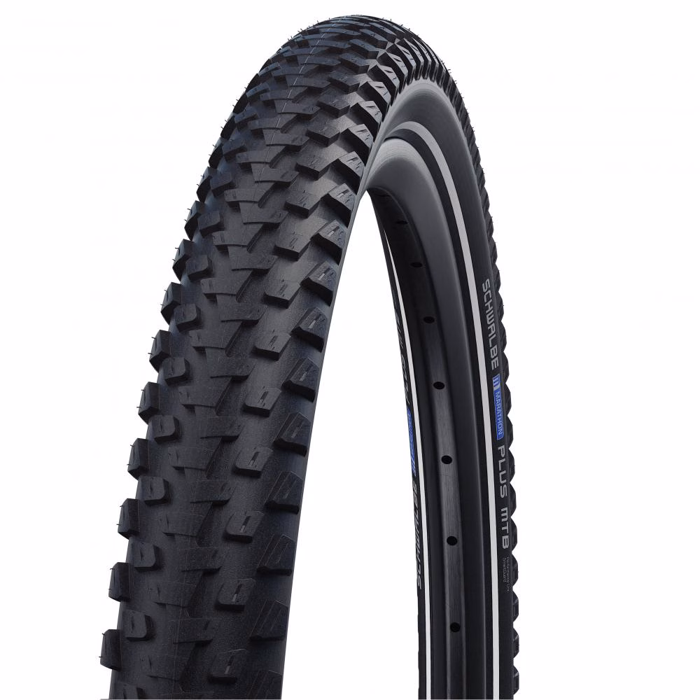 Schwalbe Marathon Plus MTB Reifen 27.5x2.25 (57-584), ADDIX SmartGuard, ECE-R75 für E-Bikes bis 50 km/h, Pannenschutz, Reflexstreifen, HS468