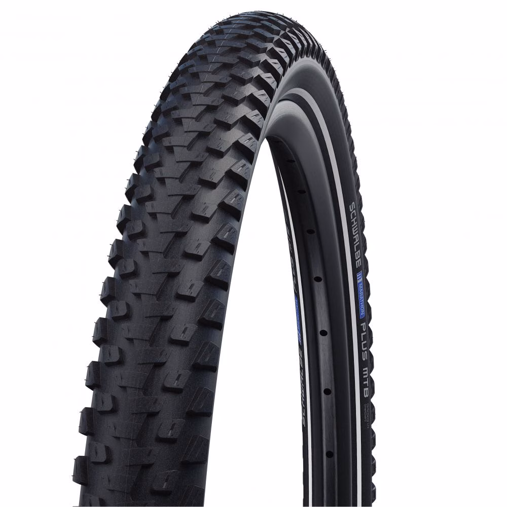Schwalbe Marathon PLUS MTB Reifen ETRTO 65-584 (27.5 x 2,60") Schwarz-Reflex - Unplattbar mit ECE-R75 für E-Bikes