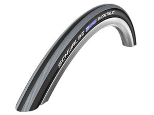 Schwalbe Rightrun Rollstuhlreifen Drahtreifen (20x1.00 Zoll | 25-451 | schwarz/graue Streifen)