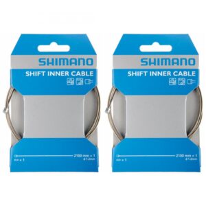 SHIMANO 2x Schaltzug MTB/Road Edelstahl Edelstahl 2.100 mm