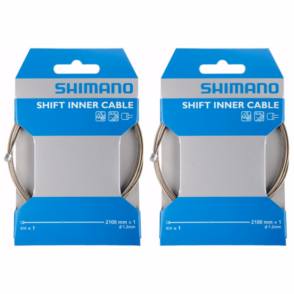 SHIMANO 2x Schaltzug MTB/Road Edelstahl Edelstahl 2.100 mm