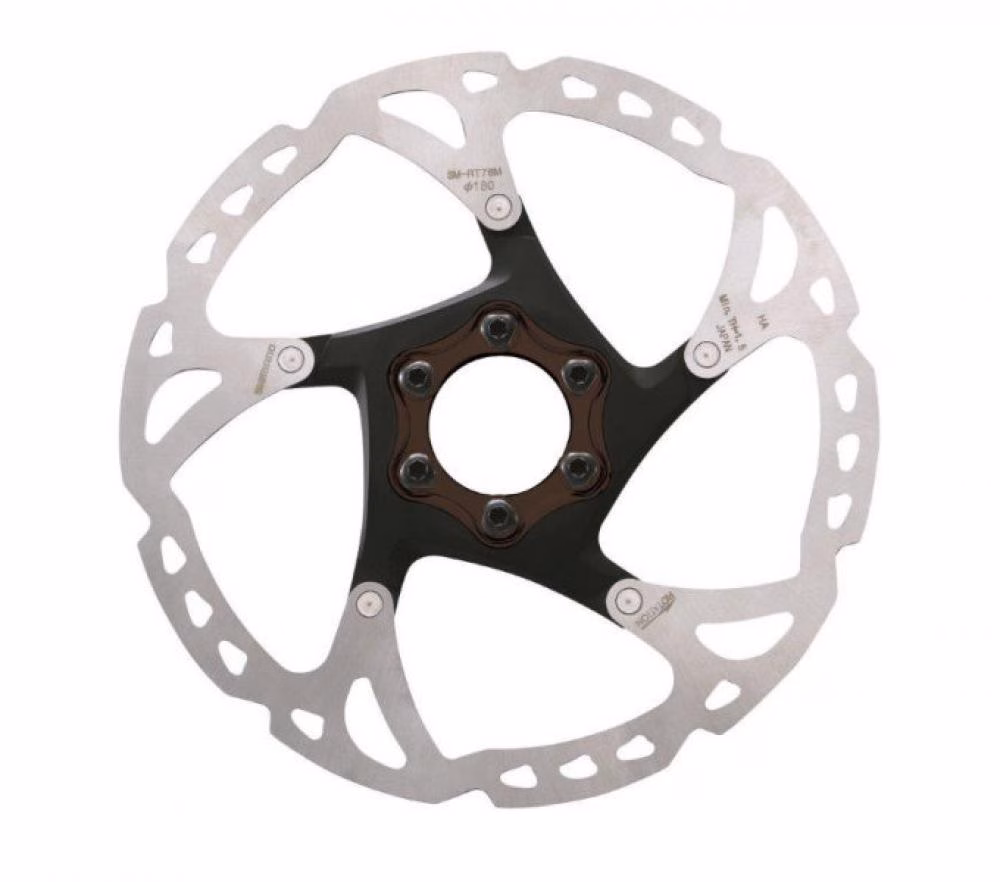 SHIMANO BREMSSCHEIBE RT76 180MM 6L Bremsscheibe - 180 mm 6-Loch Rotor