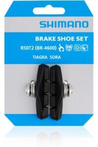 Shimano Bremsschuhe R50T2 50 mm für Rennbremse BR-4600/4500/3400/R450 - sichere Bremsleistung bei Nässe und Trockenheit
