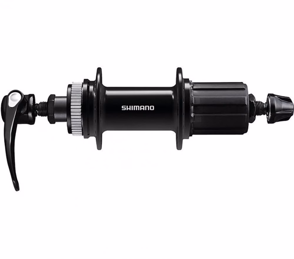 SHIMANO Hinterradnabe FH-QC400-HM 32 Loch 135 mm Schwarz 32 - zuverlässige Trekking-Nabe