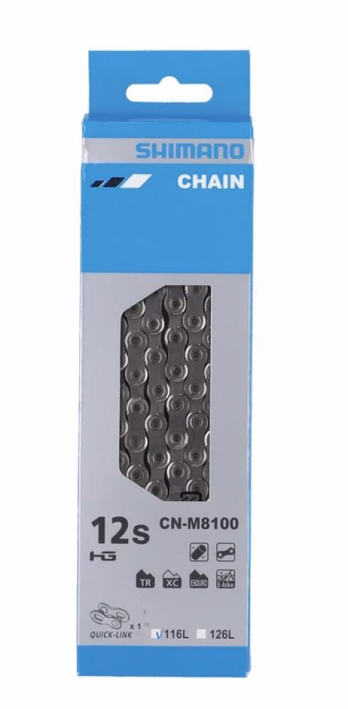 SHIMANO Kette DEORE XT CN-M8100 12-fach Kette - 116 Glieder für 12-fach Antriebe