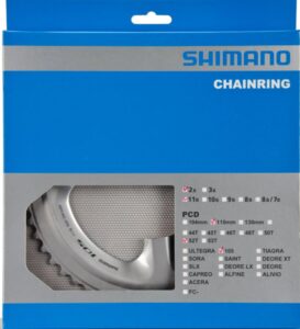 SHIMANO Kettenblatt 105 FC-5800 52 Zähne Silber - Präzise Schaltperformance für Rennräder