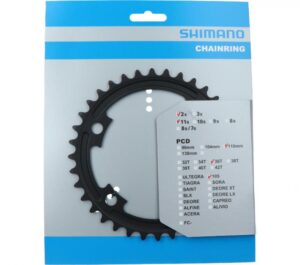SHIMANO Kettenblatt 105 FC-R7000 36 Zähne Schwarz - präzise Schaltperformance fürs Rennrad