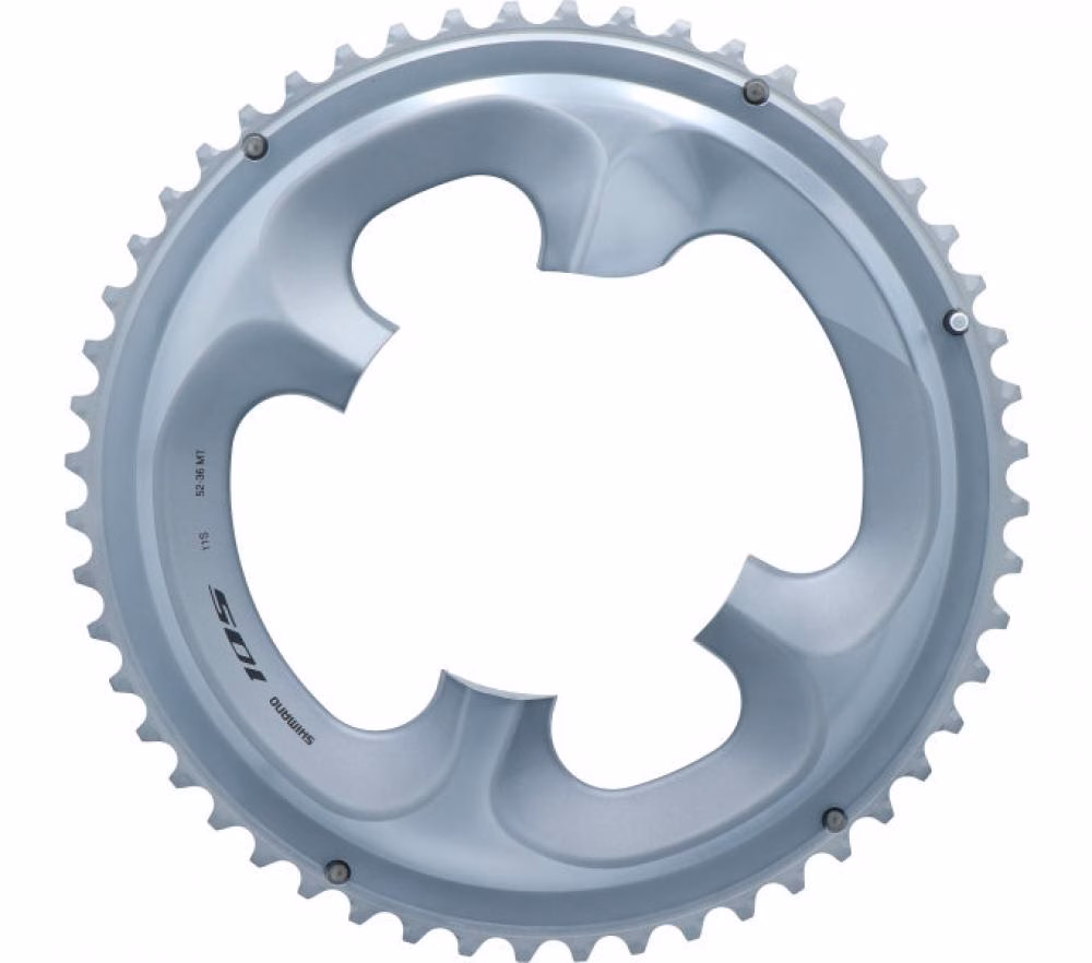 SHIMANO Kettenblatt 105 FC-R7000 52Z Silber - präziser Antrieb für sportliche Rennrad-Performance