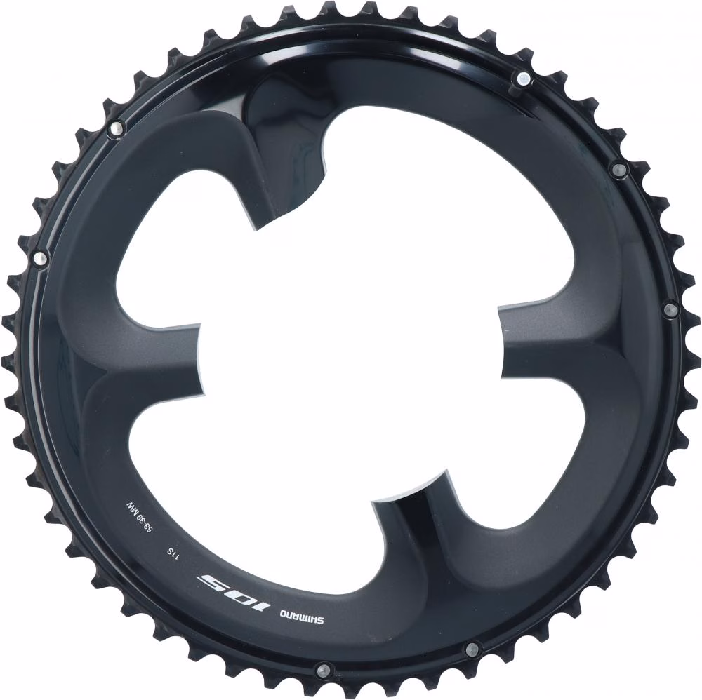 SHIMANO Kettenblatt 105 FC-R7000 53 Zähne Schwarz - Präzise Schaltperformance für Rennräder