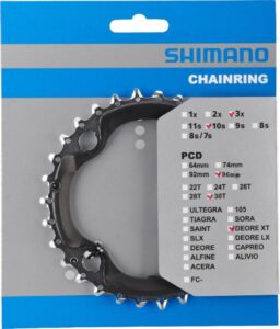 SHIMANO Kettenblatt DEORE FC-M782 30 Zähne - präziser Antrieb für 10-fach Schaltungen