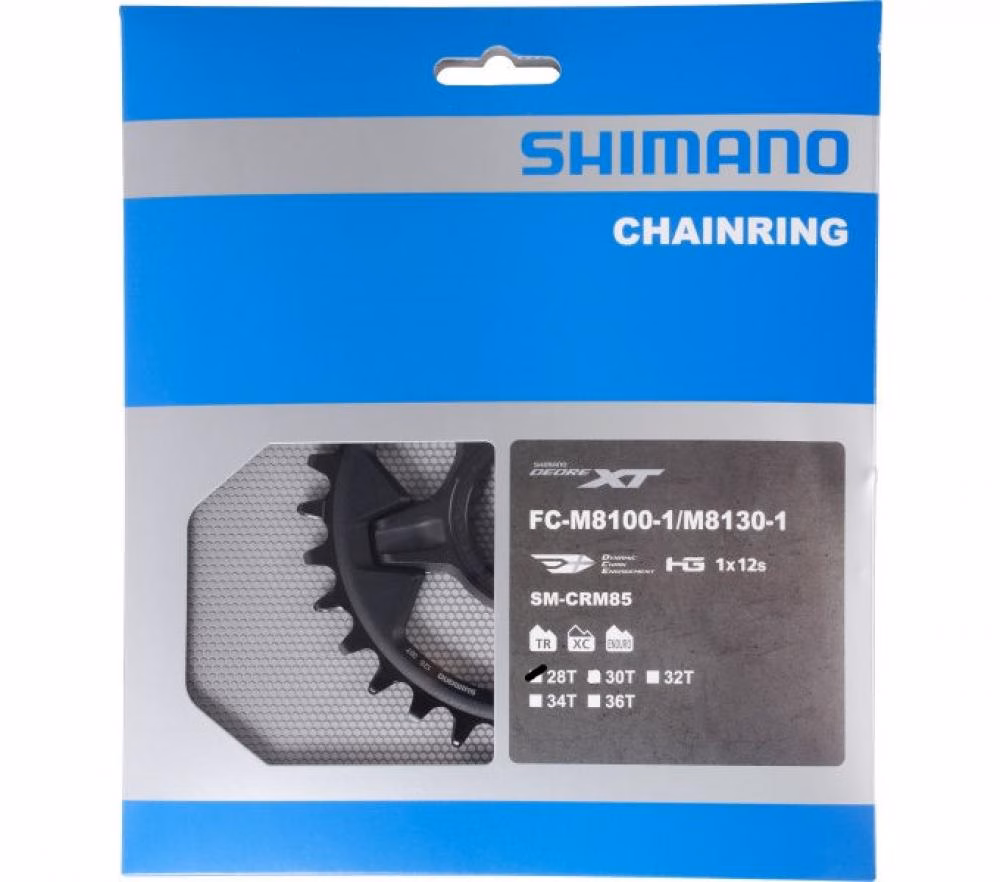 SHIMANO Kettenblatt DEORE XT FC-M8100/8120/8130 28 Zähne - präziser Antrieb für moderne MTB-Schaltungen
