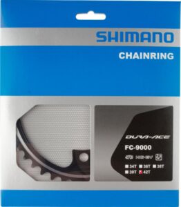 SHIMANO Kettenblatt DURA-ACE FC-9000 42 Zähne Schwarz - präzise Schaltperformance für Rennräder