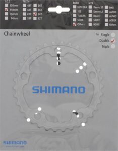 SHIMANO Kettenblatt FC-2350 34 Zähne Silber - präziser Antrieb für Rennrad und Fitnessbike