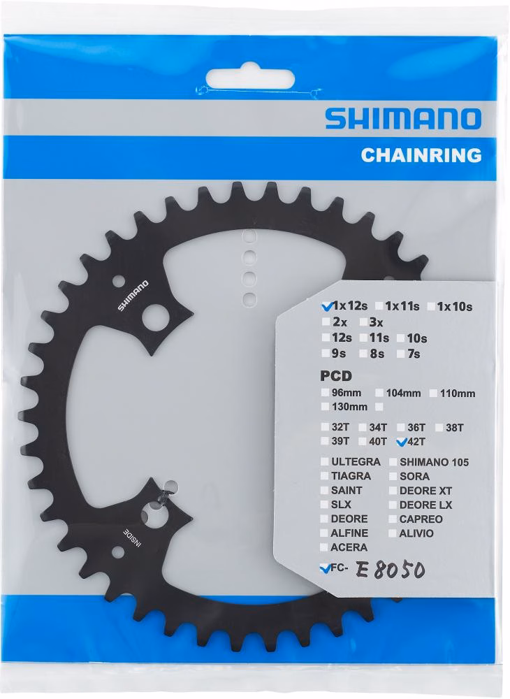 SHIMANO Kettenblatt SM-CRE70-12 42Z für E-BIKE SYSTEMS - effiziente Kraftübertragung