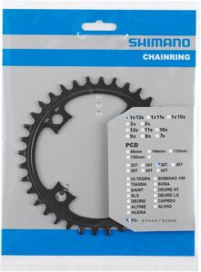 SHIMANO Kettenblatt SM-CRE80-12 36Z für E-BIKE SYSTEMS - Effiziente Kraftübertragung