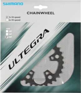 SHIMANO Kettenblatt ULTEGRA FC-6703 30 Zähne Grau - präziser Lauf für 3-fach Antriebe