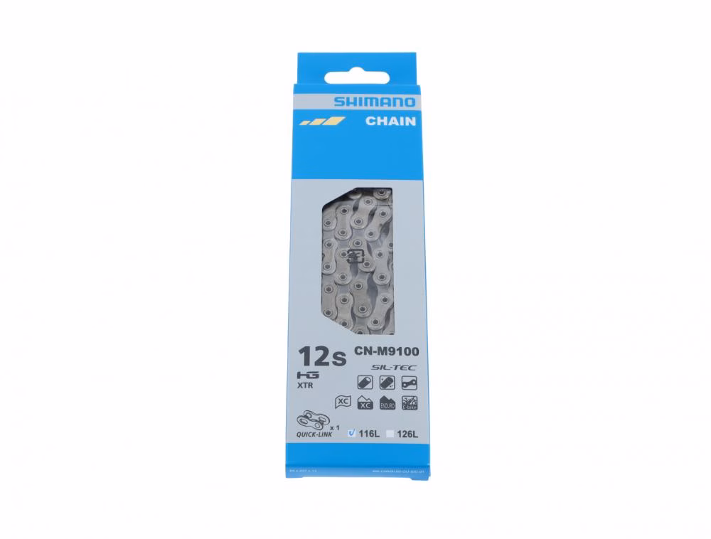 SHIMANO Kette XTR CN-M9100 12-fach Fahrradkette - 116 Glieder für MTB Antrieb