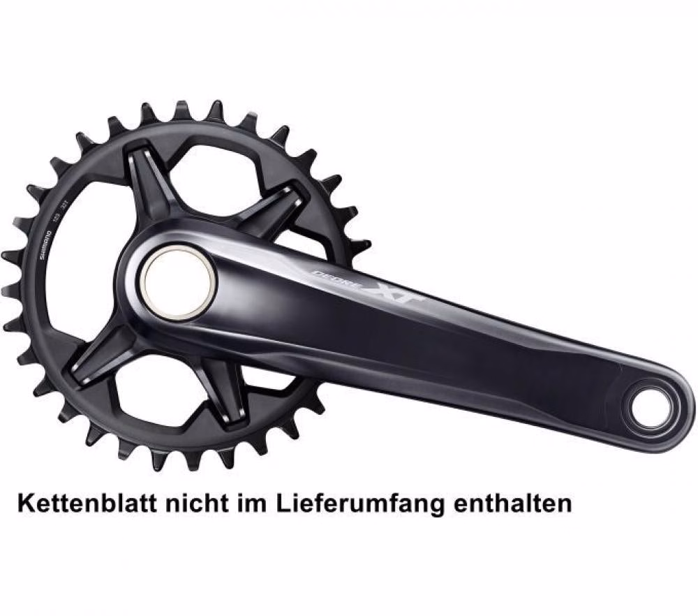SHIMANO Kurbelgarnitur DEORE XT FC-M8120-1 12-fach 180 mm ohne Kettenblatt - 8120-1, 12-fach, 180 mm