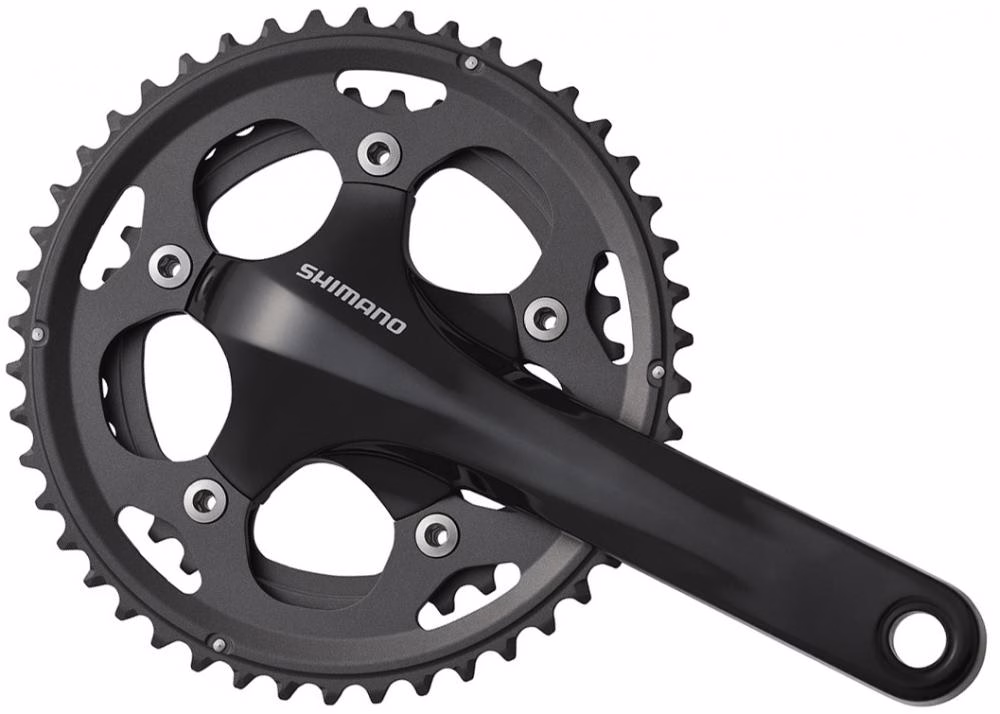 SHIMANO Kurbelgarnitur FC-CX50 - 10-fach, 175 mm, 46-36 Zähne, 36 Zähne, Schwarz
