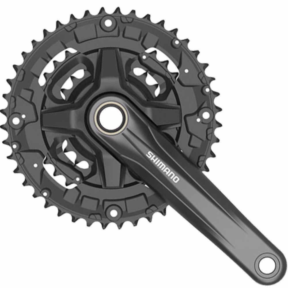 SHIMANO Kurbelgarnitur FC-M210-3 175 mm 44-32-22 Zähne - zuverlässiger 3-fach Antrieb