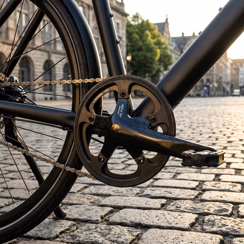 SHIMANO Kurbelgarnitur Kurbelgarnitur ALFINE FC-S501 - 45 Zähne - schwarz