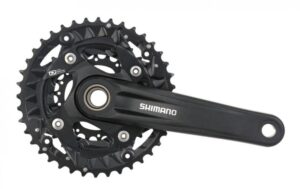 Shimano Kurbelgarnitur MT500 40/30/22 Zähne 175mm schwarz - robuste 3-fach MTB-Kurbel für präzise Schaltperformance