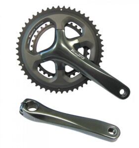 SHIMANO Kurbelgarnitur TIAGRA FC-4700 Kurbelgarnitur - 10-fach, 172,5 mm, 50-34 Zähne, 34 Zähne, Grau