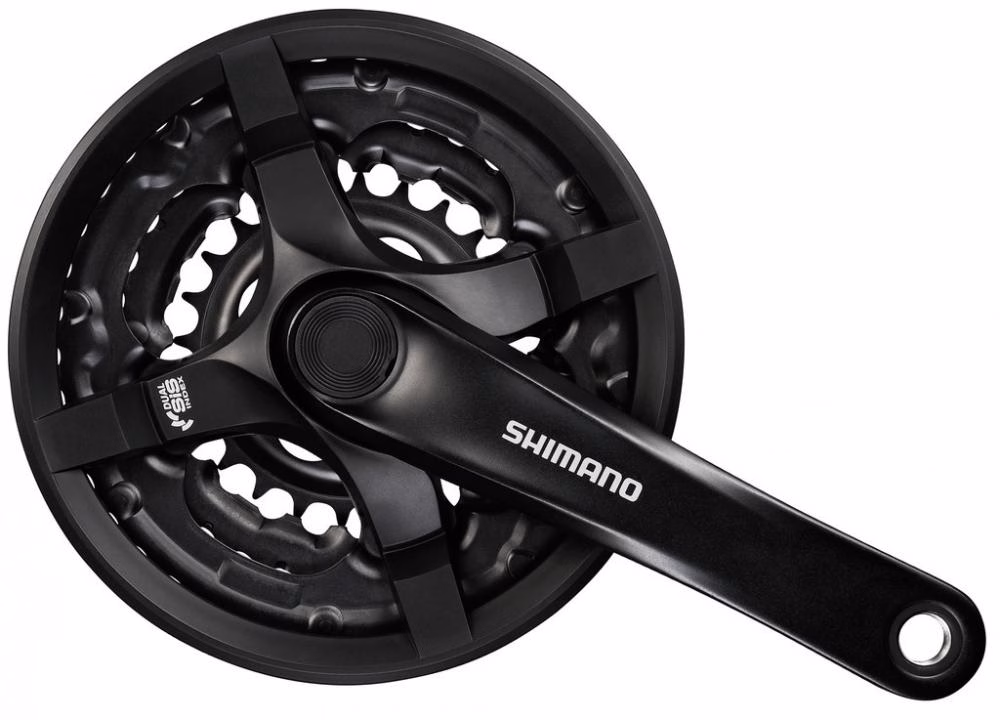 SHIMANO Kurbelgarnitur TOURNEY FC-TY501 - 6-fach, 7-fach, 8-fach, 175 mm, 42-34, 24 Zähne