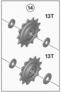 SHIMANO Leit u.Spannrolle f.RD-M9260-11L Ersatzteil - 9260-11, 11L