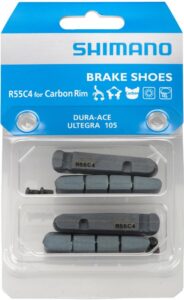 SHIMANO R55C4 Bremsbeläge für Carbonfelgen, 2 Paar - starke Rennbremsleistung