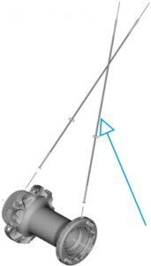 SHIMANO Speiche WH-R8170 HR links - für Ultegra R8170 Hinterrad, Disc, 700C
