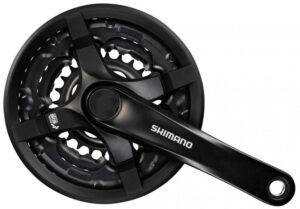 Shimano Tourney FC-TY501 Kurbelgarnitur 42-34-24 Zähne 170 mm Schwarz