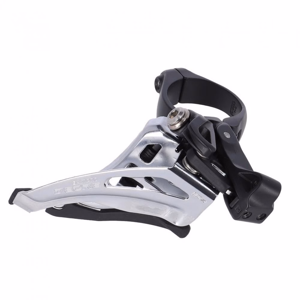 SHIMANO Umwerfer DEORE FD-M4100 2-fach MTB Schelle mittig Front-Pull - präzise Kettenführung für moderne MTB-Antriebe