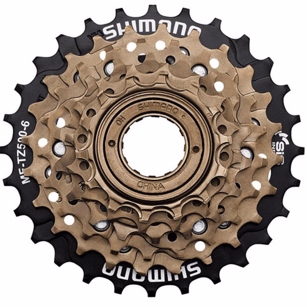 Shimano Zahnkranz HG 6-fach 14-28T MF-TZ500 bronze - Zuverlässiger Schraubzahnkranz für City- und Trekkingräder