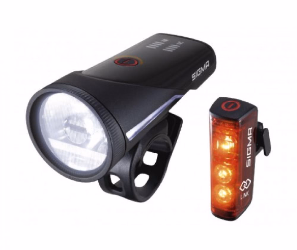 Sigma Licht Sigma Set Aura 100 USB Blaze Link 100 Lux LED Akku - Fahrradbeleuchtungsset