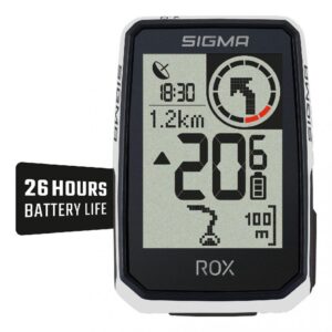 Sigma Sport ROX 2.0 Endurance weiss - GPS Fahrradcomputer mit 2,0" Display, IPX7 wasserdicht, 26h Akkulaufzeit, inkl. Halterung & USB-C Kabel