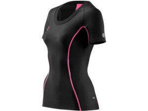 Skins A200 Kompressions Kurzarm Shirt Damen (schwarz / pink) Größe:XS