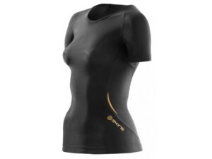 Skins Bio A400 Kurzarm Shirt Damen (schwarz / gold) Größe:XS