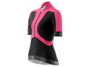 Skins Cycle Kurzarm Fahrradtrikot Damen (schwarz / pink) Größe:M